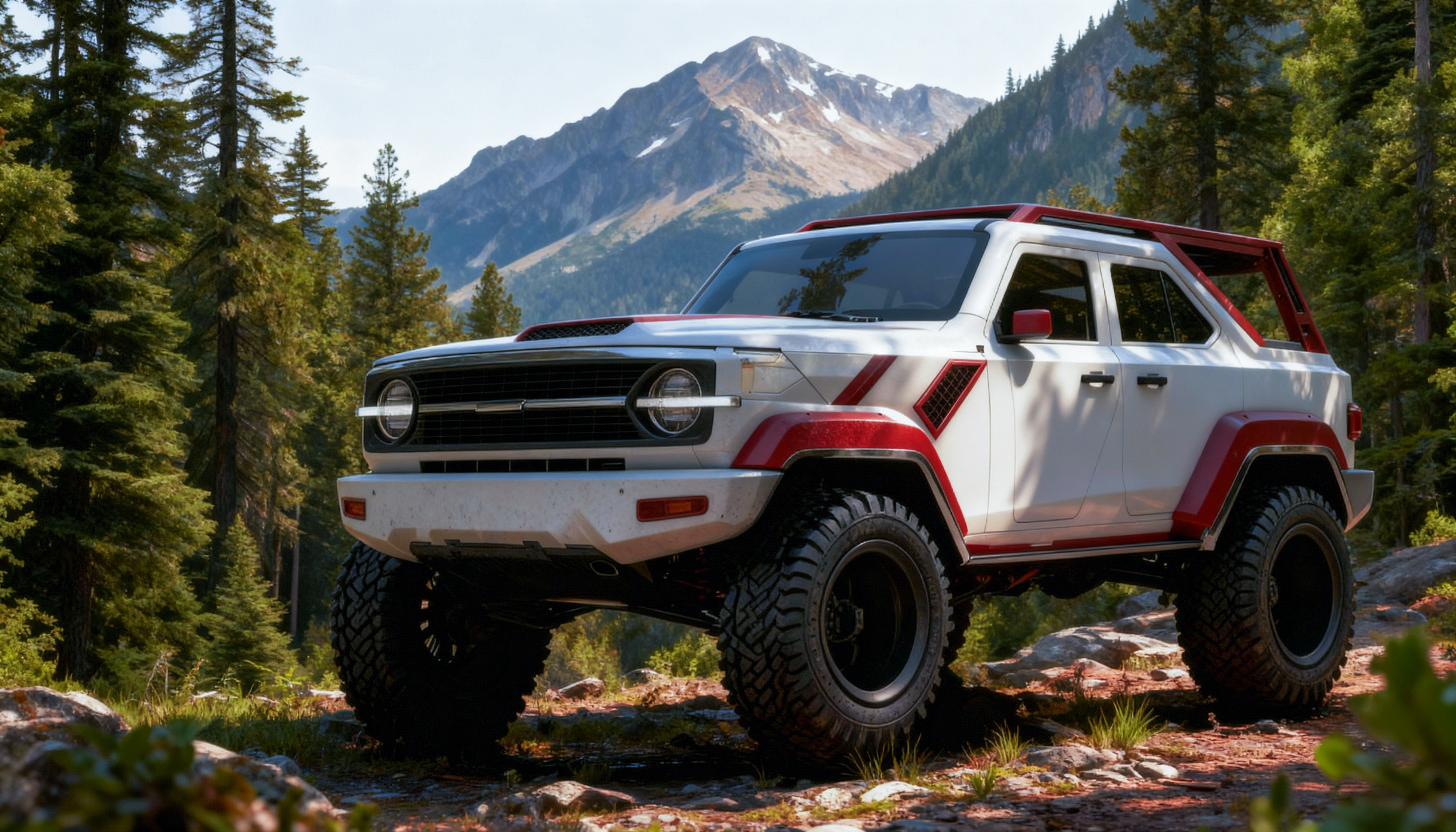 Contexto en bosque offroad